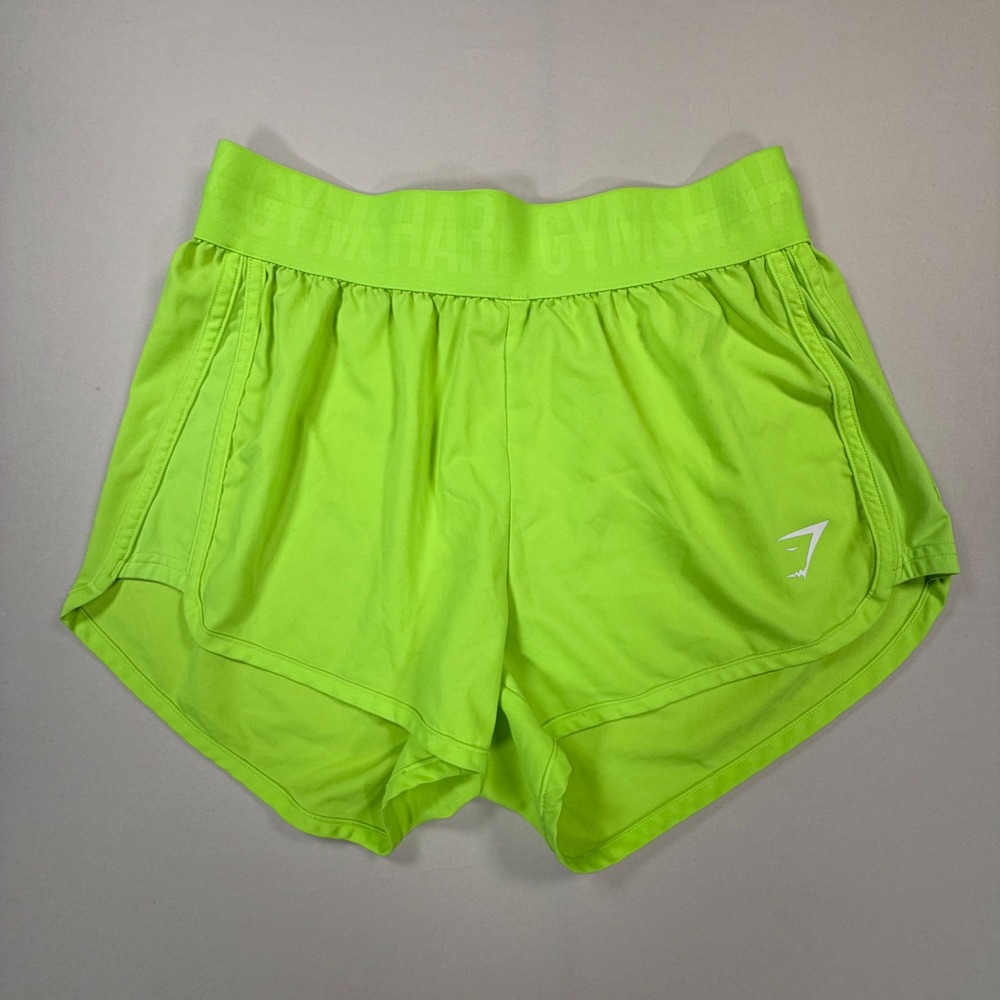 Gymshark 3 pack Womens shorts Training Running Neon Green Teal Grey Size XS 0498 - Picture 2 of 11